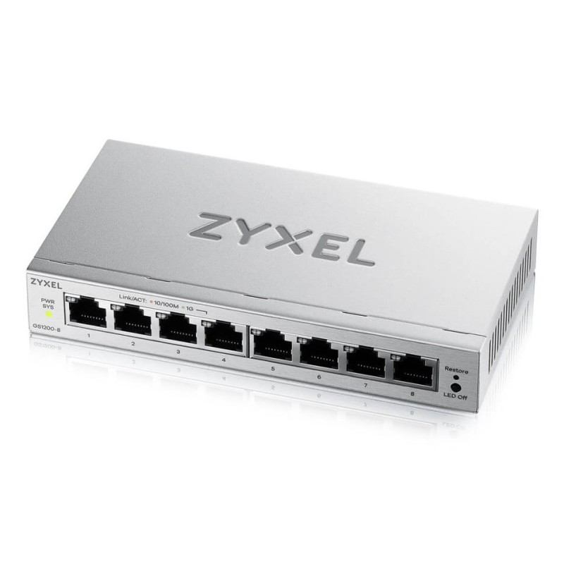 Zyxel GS1200-8V3 Managed L2 Gigabit Ethernet (10/100/1000) Desktop Grey