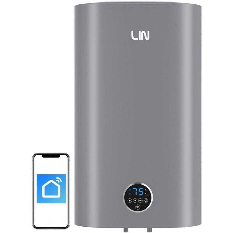 LIN LIFVD1 80L grey electric boiler with WI-FI LIN LIFVD1 80L grey electric boiler with WI-FI