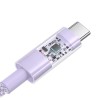 Baseus Gem USB A to USB C fast charging cable 1 m 100 W Purple Baseus Gem USB A to USB C fast charging cable 1 m 100 W Purple