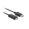 Lanberg CA-DPHD-11CC-0018-BK cable gender changer DisplayPort HDMI Black Lanberg CA-DPHD-11CC-0018-BK cable gender changer DisplayPort HDMI Black