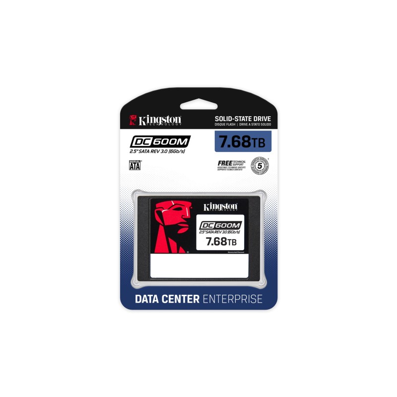 Kingston Technology 7680G DC600M (Mixed-Use) 2.5” Enterprise SATA SSD Kingston Technology 7680G DC600M (Mixed-Use) 2.5” Enterprise SATA SSD