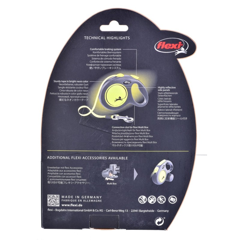 Flexi New Neon L 5 m Dog Retractable lead
