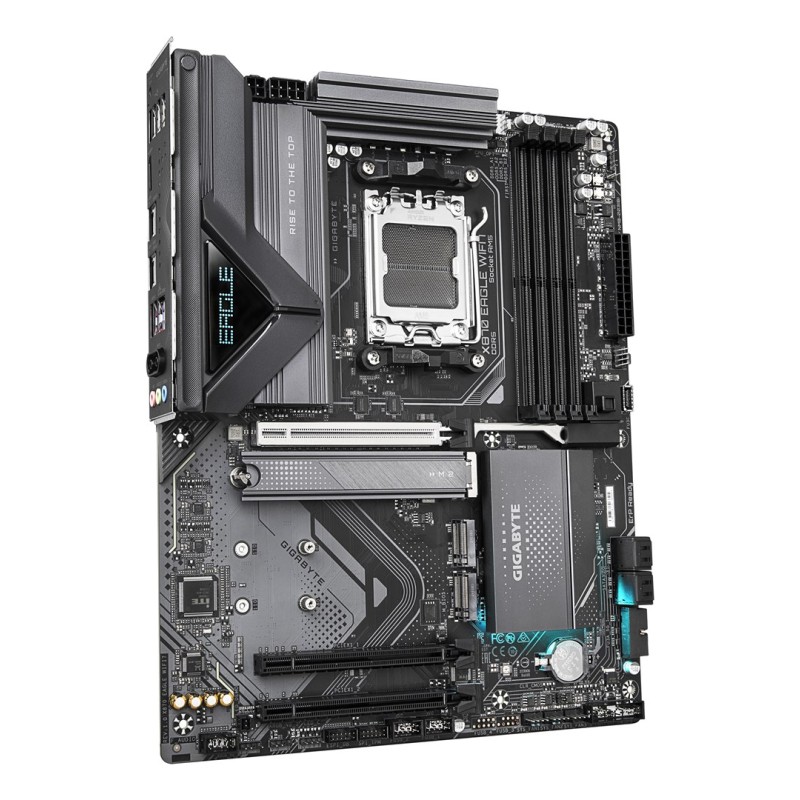GIGABYTE X870 EAGLE WIFI7 Motherboard - Supports AMD Ryzen 9000 CPUs, 14+2+2 phases VRM, up to 8000MHz DDR5 (OC), 1xPCIe 5.0 + 2xPCIe 4.0, Wi-Fi 7, 2.5GbE LAN, USB 4 GIGABYTE X870 EAGLE WIFI7 Motherboard - Supports AMD Ryzen 9000 CPUs, 14+2+2 phases VRM, up to 8000MHz DDR5 (OC), 1xPCIe 5.0 + 2xPCIe 4.0, Wi-Fi 7, 2.5GbE LAN, USB 4