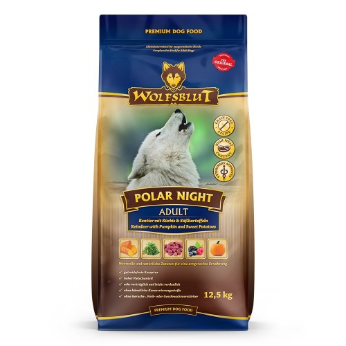 WOLFSBLUT Polar Night Reindeer with sweet potatoes - dry dog food - 12,5kg