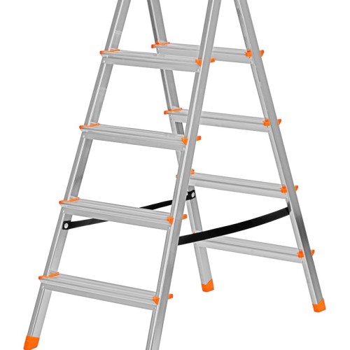 Krause Dopplo double-sided step ladder silver Krause Dopplo double-sided step ladder silver