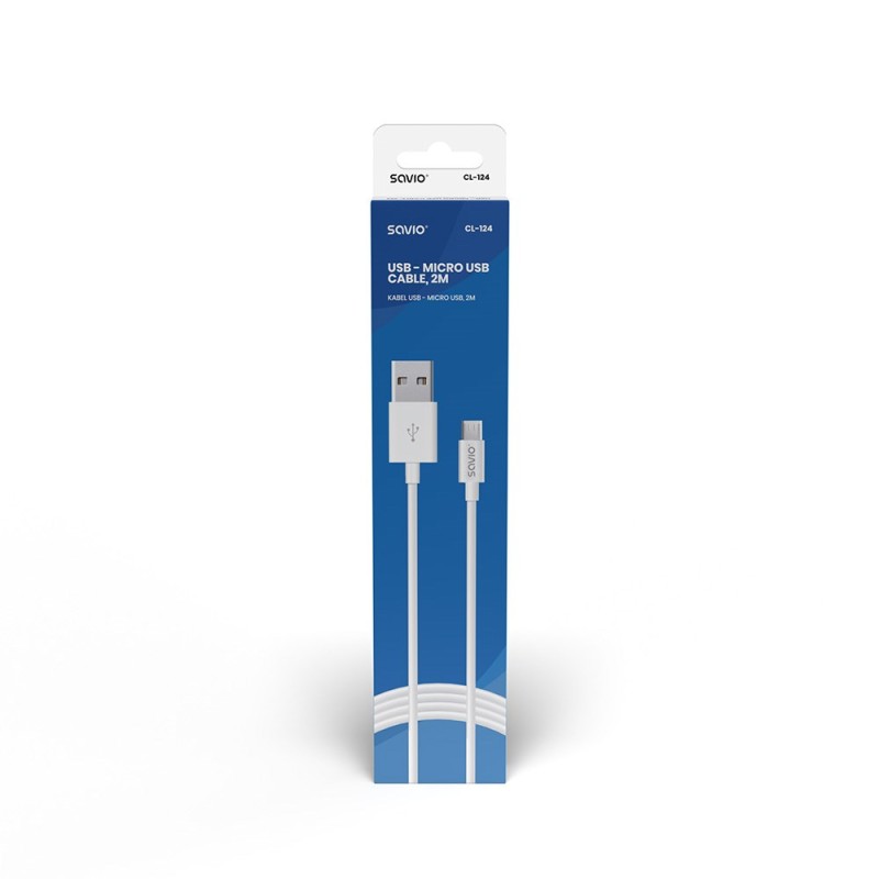 Savio USB – micro USB cable CL-124 Savio USB – micro USB cable CL-124
