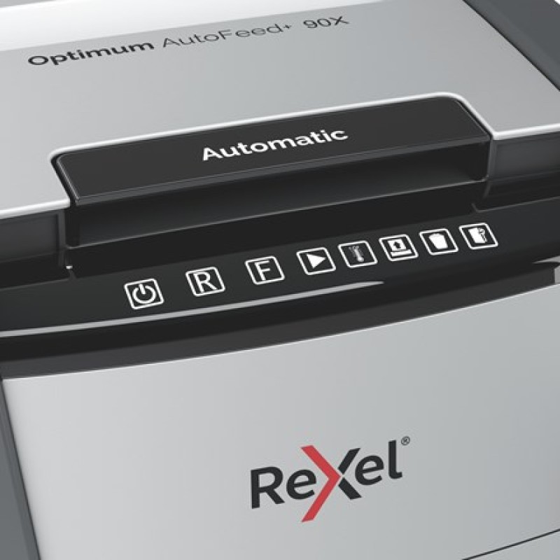 Rexel AutoFeed+ 90X paper shredder Cross shredding 55 dB Black, Grey Rexel AutoFeed+ 90X paper shredder Cross shredding 55 dB Black, Grey