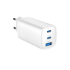 Gembird TA-UC-PDQC65-01-W 3-port 65 W GaN USB PowerDelivery fast charger, white