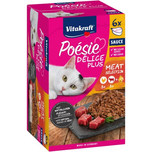 VITAKRAFT POESIE DELICE PLUS Chicken and Beef - wet cat food - 6x85g VITAKRAFT POESIE DELICE PLUS Chicken and Beef - wet cat food - 6x85g