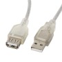 Lanberg CA-USBE-12CC-0018-TR USB cable 1.8 m USB 2.0 USB A Transparent