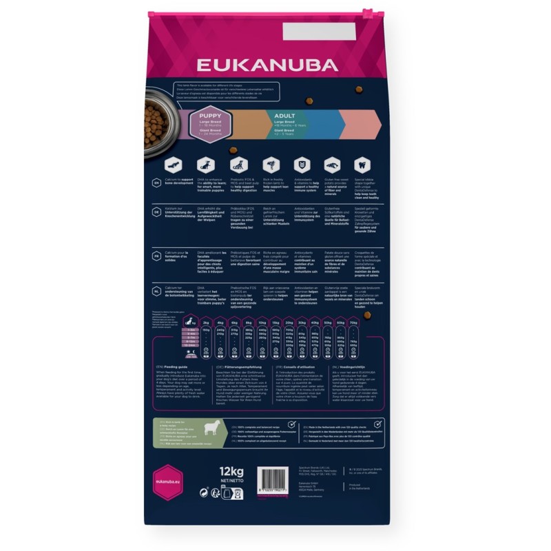 EUKANUBA Grain Free Puppy Large&Giant Lamb - dry dog food - 12kg EUKANUBA Grain Free Puppy Large&Giant Lamb - dry dog food - 12kg
