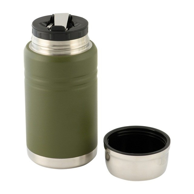 M-Tac UN-R02-750A Food thermos with foldable stainless steel spoon, 750 ml, olive green M-Tac UN-R02-750A Food thermos with foldable stainless steel spoon, 750 ml, olive green