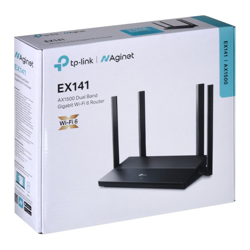 TP-Link EX141 wireless router Gigabit Ethernet Dual-band (2.4 GHz / 5 GHz) Black TP-Link EX141 wireless router Gigabit Ethernet Dual-band (2.4 GHz / 5 GHz) Black