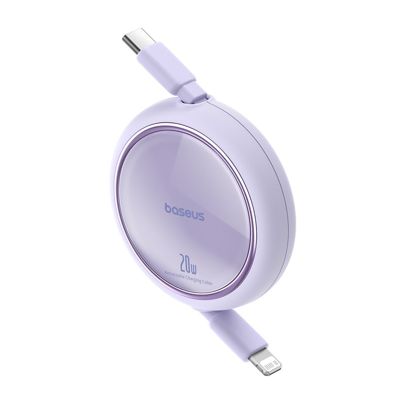 Baseus Free2Pull Expandable USB C to iP Ligtning fast charging cable 1 m 20 W Purple Baseus Free2Pull Expandable USB C to iP Ligtning fast charging cable 1 m 20 W Purple