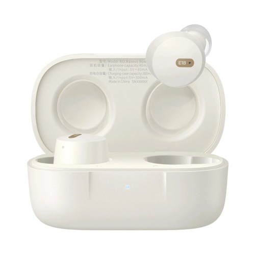 Baseus Bowie E18 Headset True Wireless Stereo (TWS) In-ear Calls/Music USB Type-C Bluetooth White Baseus Bowie E18 Headset True Wireless Stereo (TWS) In-ear Calls/Music USB Type-C Bluetooth White