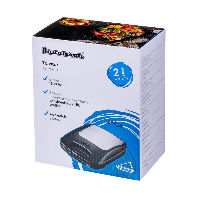 Toaster Ravanson OP-7050 Black, Silver 1200 W Toaster Ravanson OP-7050 Black, Silver 1200 W