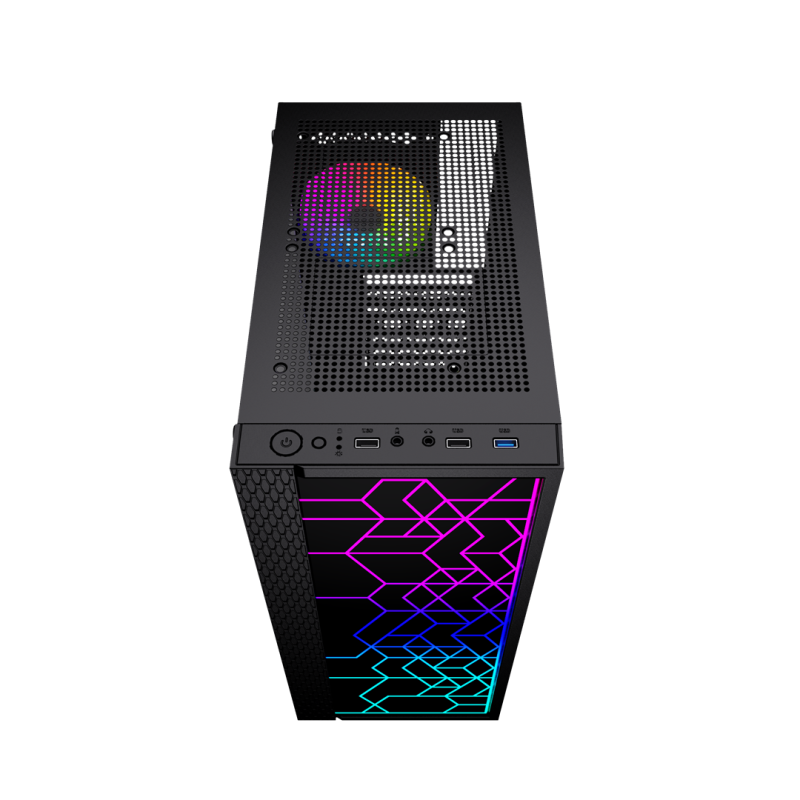 Gembird Fornax 2500 ARGB Gaming ATX computer case, Midi Tower, backlight, Black Gembird Fornax 2500 ARGB Gaming ATX computer case, Midi Tower, backlight, Black