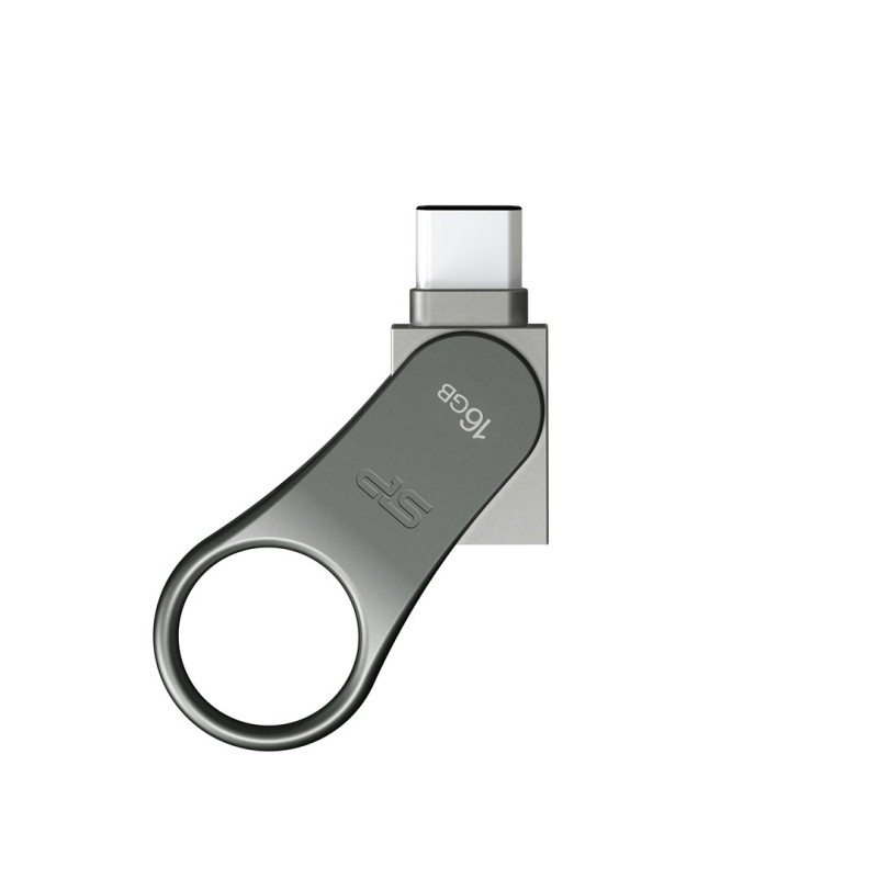 Silicon Power Mobile C80 USB flash drive 16 GB USB Type-A / USB Type-C 3.0 (3.1 Gen 1) Titanium Silicon Power Mobile C80 USB flash drive 16 GB USB Type-A / USB Type-C 3.0 (3.1 Gen 1) Titanium