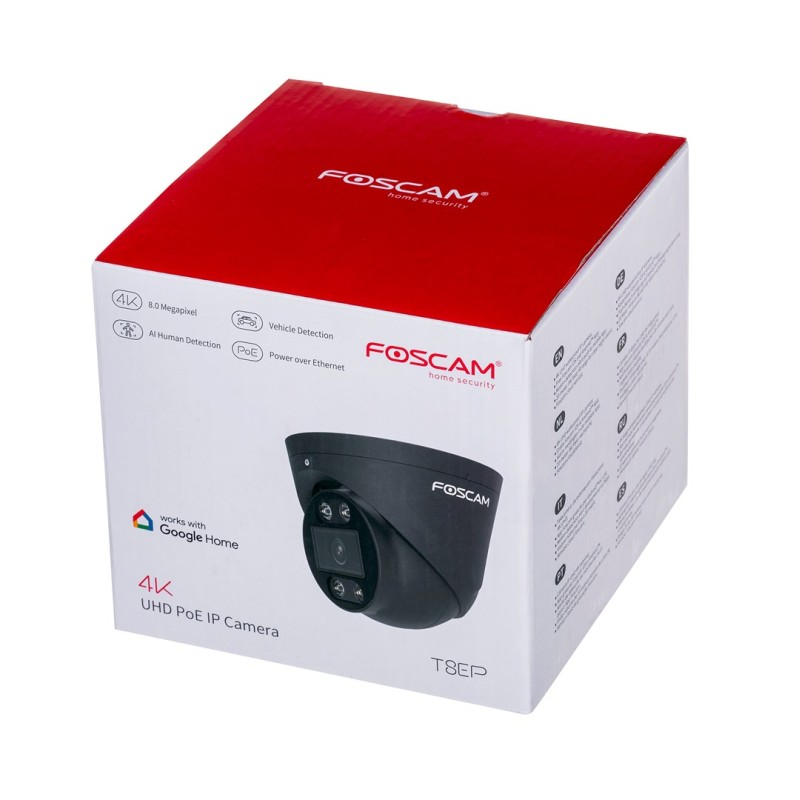 FOSCAM T8EP 8MP POE IP Camera Black