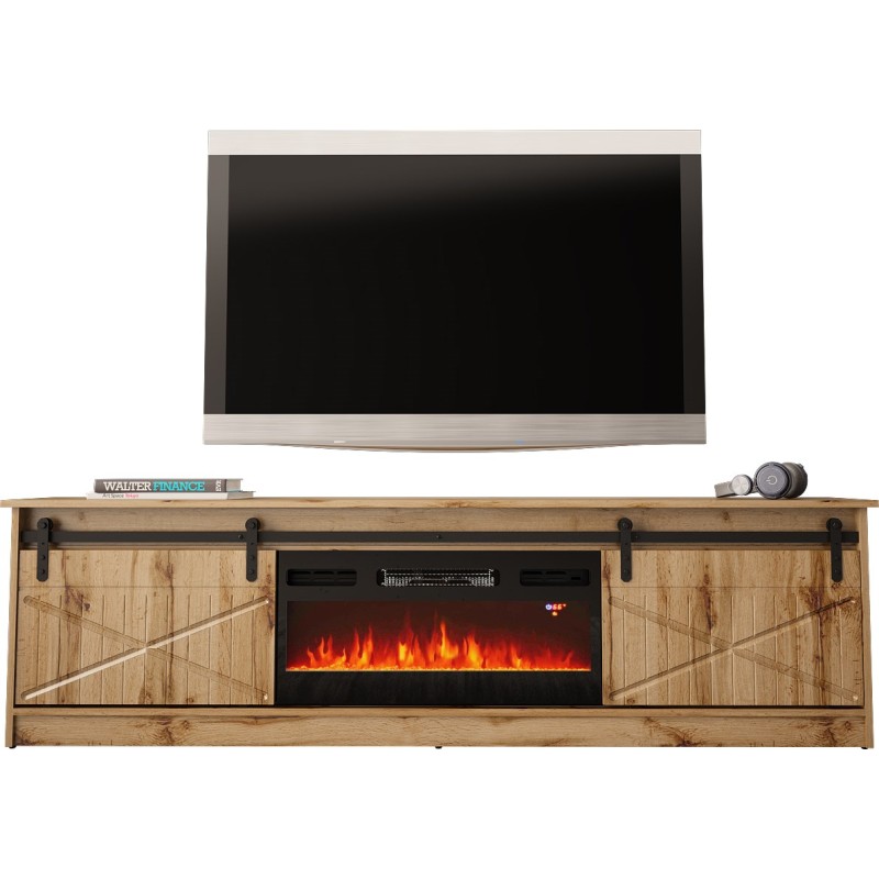 RTV GRANERO + fireplace cabinet 200x56.7x35 oak wotan RTV GRANERO + fireplace cabinet 200x56.7x35 oak wotan
