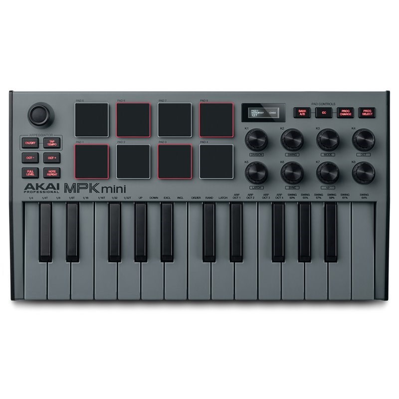 AKAI MPK Mini MK3 Control keyboard Pad controller MIDI USB Black, Grey AKAI MPK Mini MK3 Control keyboard Pad controller MIDI USB Black, Grey