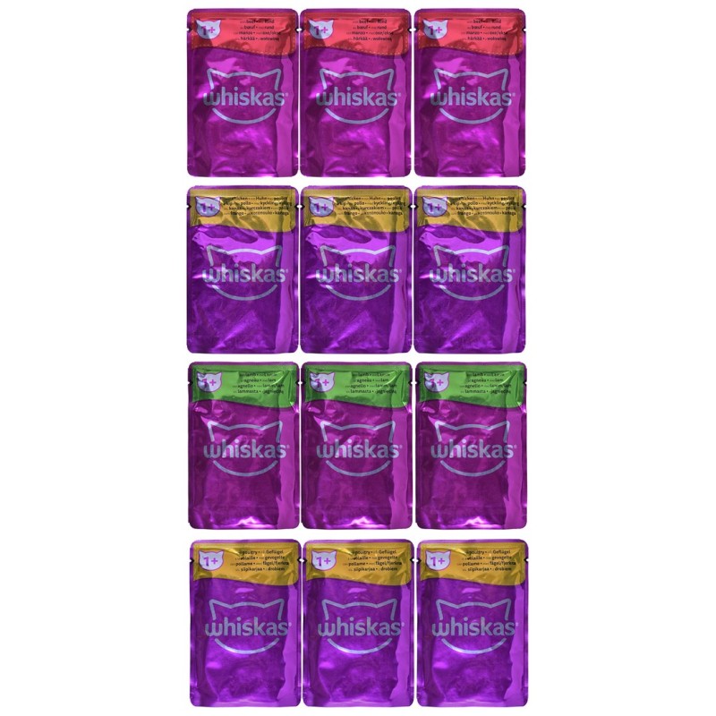 WHISKAS Classic Meals in Sauce - wet cat food - 12x85g WHISKAS Classic Meals in Sauce - wet cat food - 12x85g