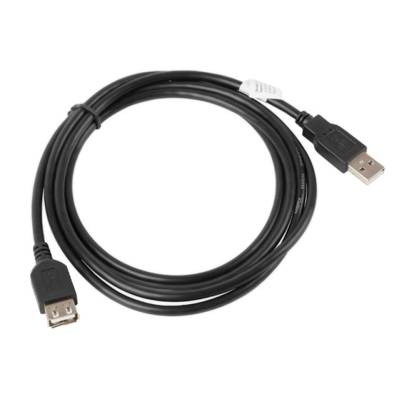 LANBERG USB EXTENSION CABLE 2.0 AM-AF 1.8M (BLACK) CA-USBE-10CC-0018-BK LANBERG USB EXTENSION CABLE 2.0 AM-AF 1.8M (BLACK) CA-USBE-10CC-0018-BK