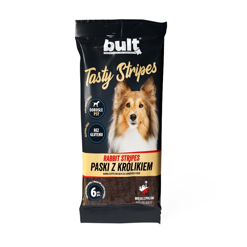 BULT Tasty stripes Rabbit - dog treat - 6 pcs BULT Tasty stripes Rabbit - dog treat - 6 pcs