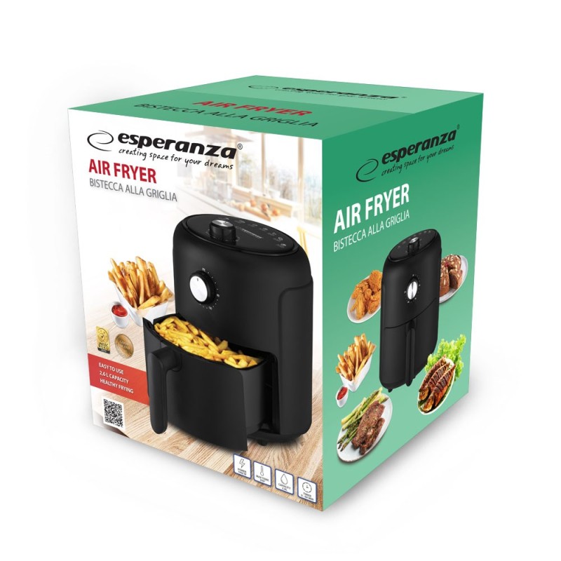 Esperanza EKA001 Fat-free fryer 2,6L 1000W Black