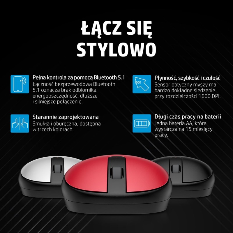 HP 240 Pike Silver Bluetooth Mouse HP 240 Pike Silver Bluetooth Mouse