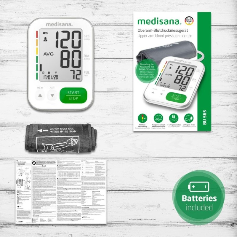 Medisana BU 565 upper arm blood pressure monitor (white) Medisana BU 565 upper arm blood pressure monitor (white)