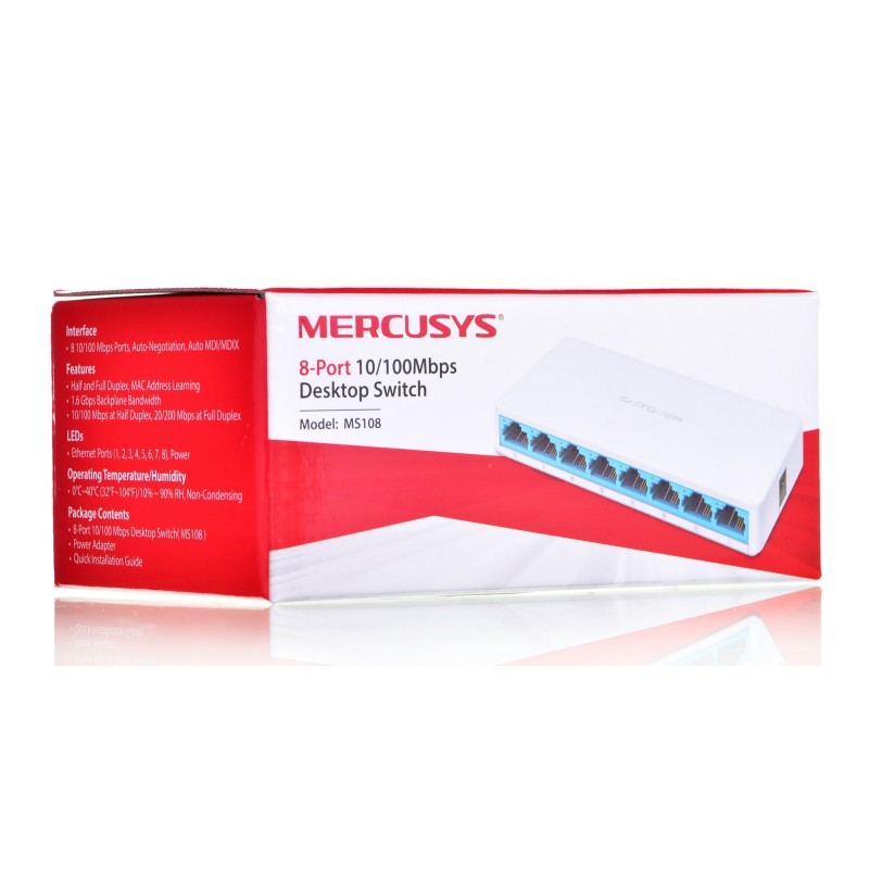 Mercusys 8-Port 10/100Mbps Desktop Switch Mercusys 8-Port 10/100Mbps Desktop Switch