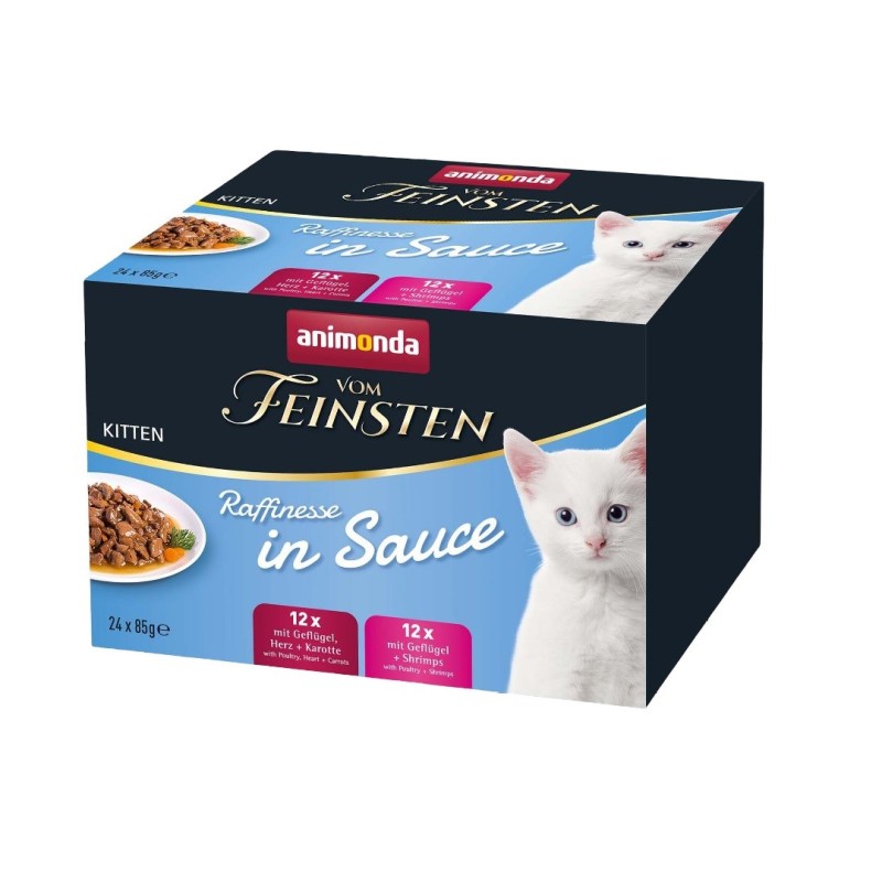 ANIMONDA Vom Feinsten Kitten Raffinesse in sauce - wet cat food - 24x85g ANIMONDA Vom Feinsten Kitten Raffinesse in sauce - wet cat food - 24x85g