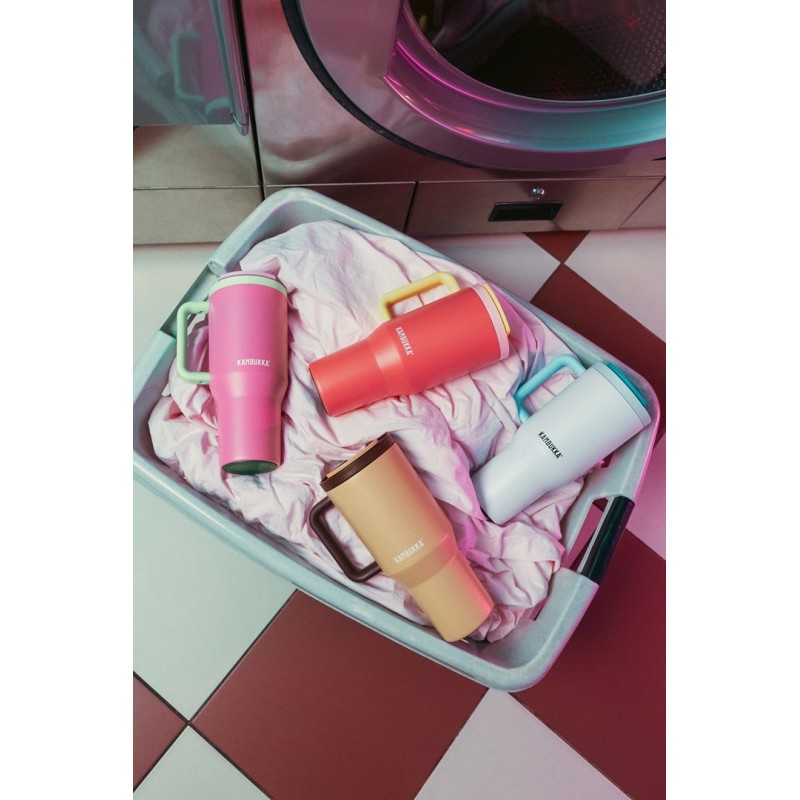 Thermal mug with telescopic straw Kambukka Rio Tumbler 950ml Pink Papaya Thermal mug with telescopic straw Kambukka Rio Tumbler 950ml Pink Papaya