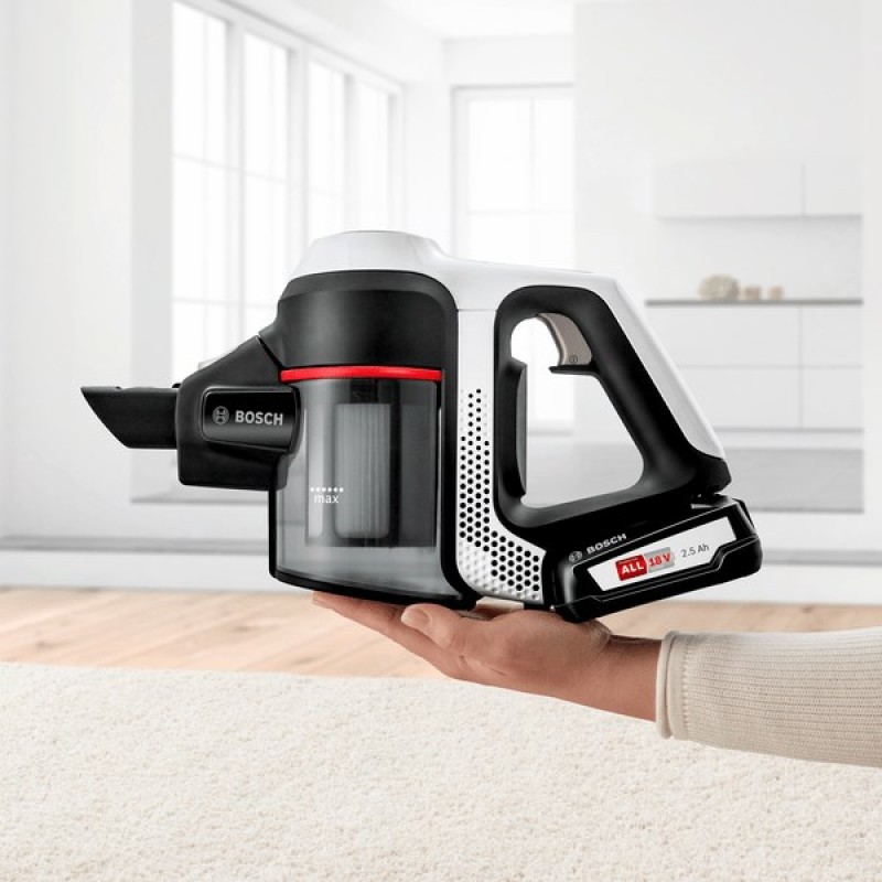 Bosch Serie 6 BCS61113 stick vacuum/electric broom 2-in-1 stick vacuum Battery Dry Bagless White Bosch Serie 6 BCS61113 stick vacuum/electric broom 2-in-1 stick vacuum Battery Dry Bagless White