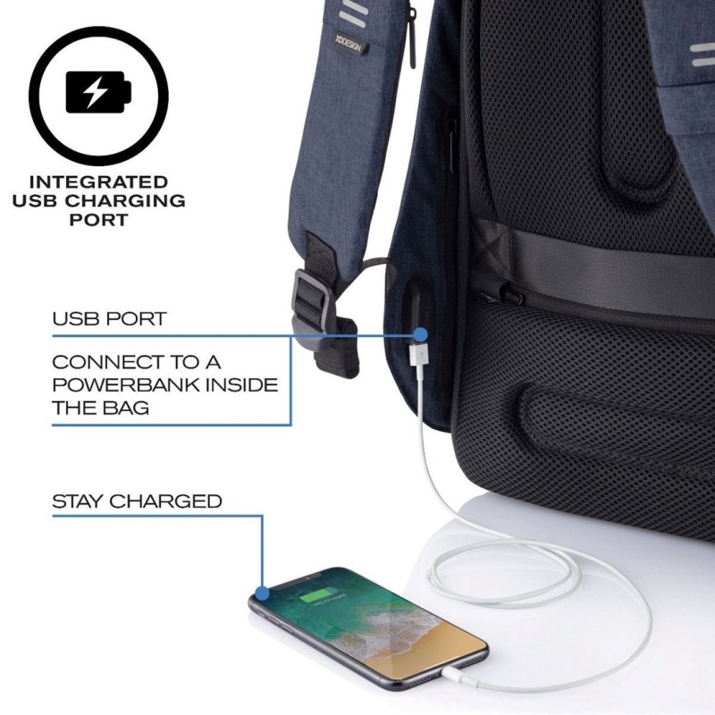 XD DESIGN ANTI-THEFT BACKPACK BOBBY HERO XL NAVY P/N: P705.715 XD DESIGN ANTI-THEFT BACKPACK BOBBY HERO XL NAVY P/N: P705.715