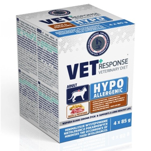 VET RESPONSE Hypoallergenic Duck - wet cat food - 4x85g VET RESPONSE Hypoallergenic Duck - wet cat food - 4x85g