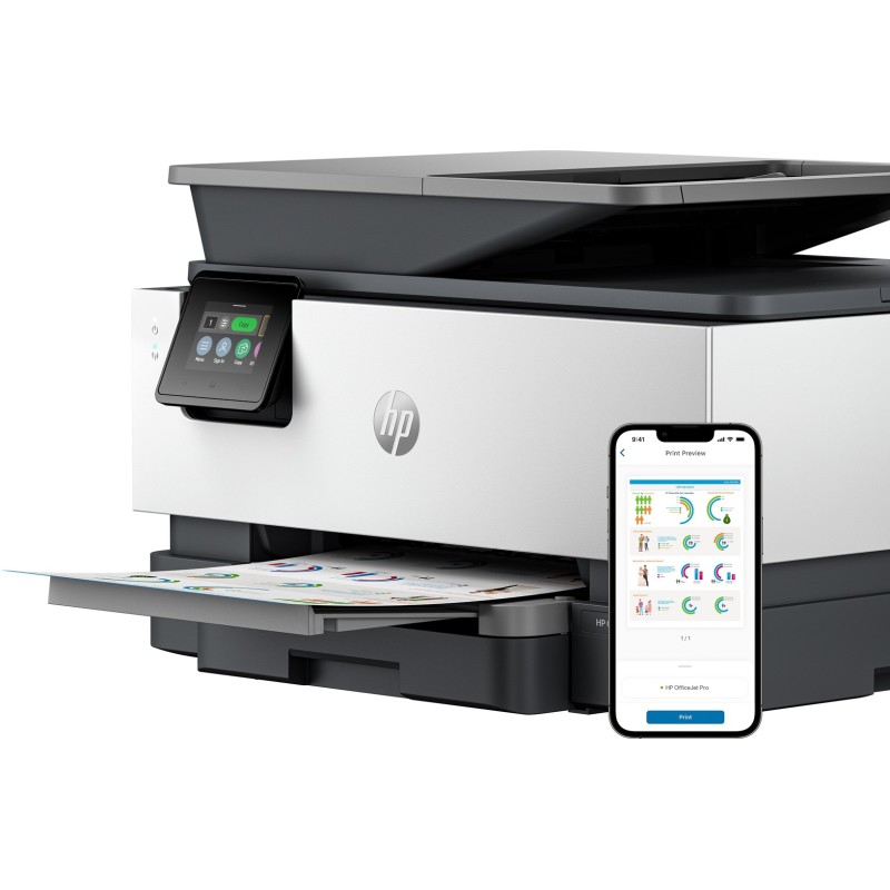 HP OfficeJet Pro 9120b Wireless All-in-One Color Printer, Two-sided printing; Copier, Scanner HP OfficeJet Pro 9120b Wireless All-in-One Color Printer, Two-sided printing; Copier, Scanner