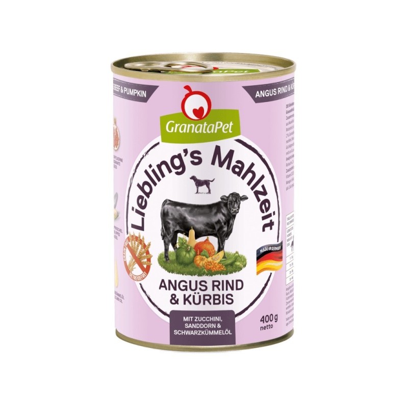 GRANATAPET Liebling's Mahlzeit Angus beef & pumpkin - wet dog food - 800g GRANATAPET Liebling's Mahlzeit Angus beef & pumpkin - wet dog food - 800g
