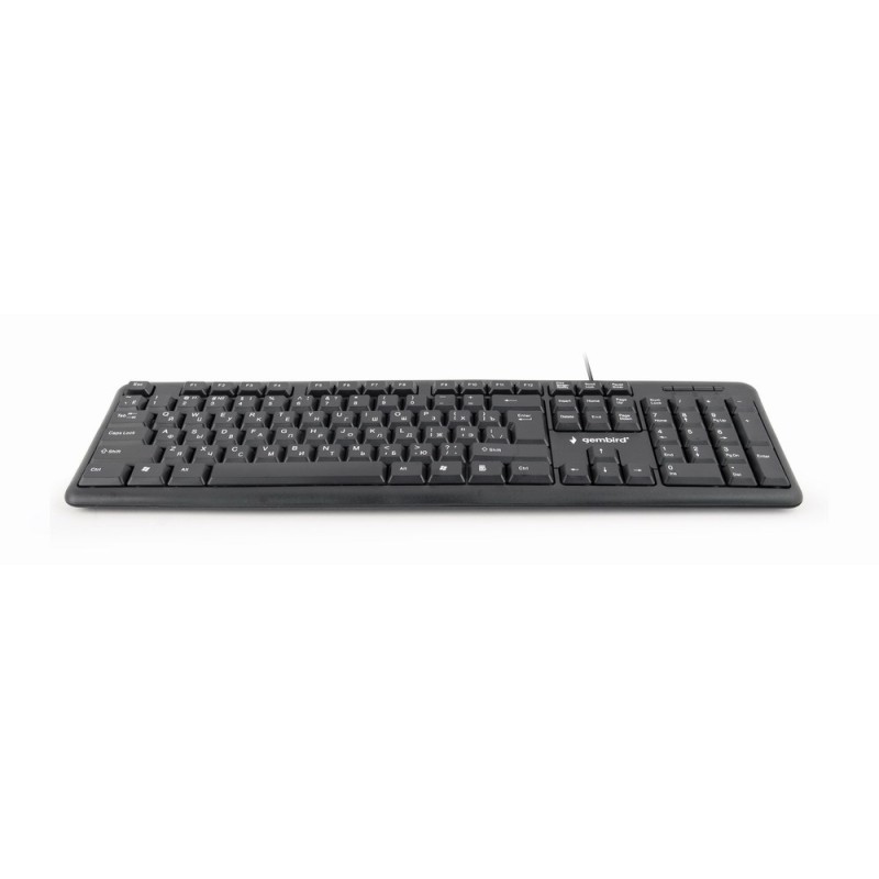 Gembird KB-U-103-RU keyboard Office USB QWERTY English, Russian Black Gembird KB-U-103-RU keyboard Office USB QWERTY English, Russian Black