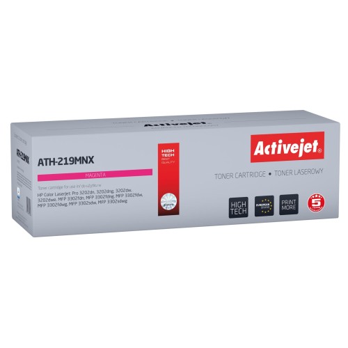 Activejet ATH-219MNX Toner for HP printer, replacement HP 219X W2193X; Supreme; 2500 pages; magenta, with chip Activejet ATH-219MNX Toner for HP printer, replacement HP 219X W2193X; Supreme; 2500 pages; magenta, with chip