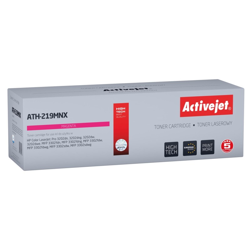 Activejet ATH-219MNX Toner for HP printer, replacement HP 219X W2193X; Supreme; 2500 pages; magenta, with chip