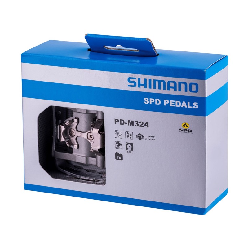 Shimano PD-M324 bicycle pedal Silver 2 pc(s) Shimano PD-M324 bicycle pedal Silver 2 pc(s)