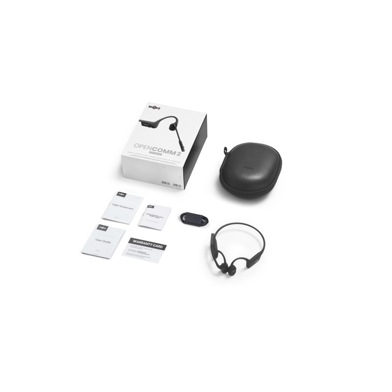 SHOKZ OpenComm2 2025 Upgrade Wireless Bluetooth Bone Conduction Videoconferencing Headset with USB-C Charging Port | 16 Hr Talk Time, 29m Wireless Range, 1 Hr Charge Time | Includes Noise Cancelling Boom Mic, Black SHOKZ OpenComm2 2025 Upgrade Wireless Bluetooth Bone Conduction Videoconferencing Headset with USB-C Charging Port | 16 Hr Talk Time, 29m Wireless Range, 1 Hr Charge Time | Includes Noise Cancelling Boom Mic, Black