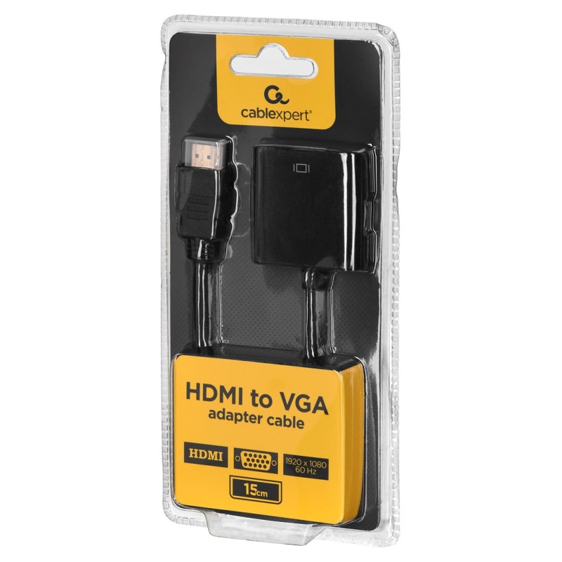 Gembird A-HDMI-VGA-04 video cable adapter 0.15 m VGA (D-Sub) HDMI Type A (Standard) Black Gembird A-HDMI-VGA-04 video cable adapter 0.15 m VGA (D-Sub) HDMI Type A (Standard) Black