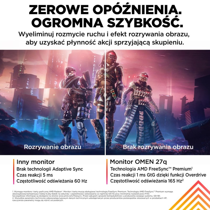 OMEN by HP 27 inch QHD 165Hz Gaming Monitor - OMEN 27q OMEN by HP 27 inch QHD 165Hz Gaming Monitor - OMEN 27q