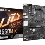 GIGABYTE B550M K Motherboard - AMD Ryzen 5000 CPUs, up to 4733MHz DDR4, 1xPCIe 4.0 + 1xPCIe 3.0 M.2, 1GbE LAN, USB 3.2 Gen 1