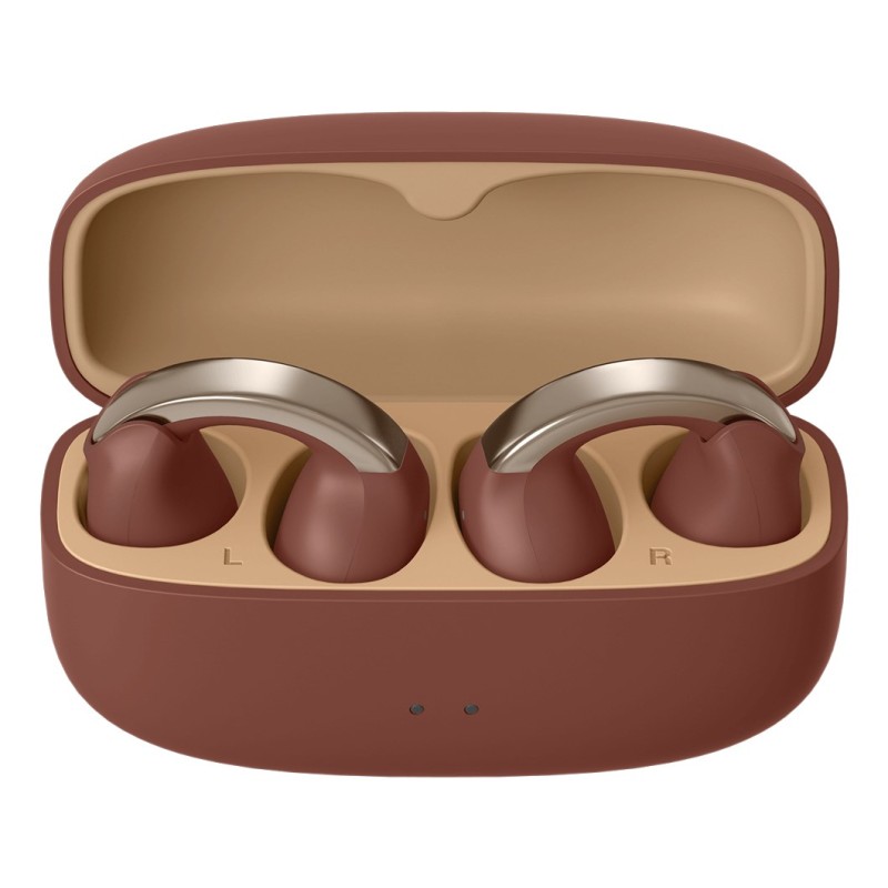 JVC HA-NP1TTU - open-back TWS earcuff headphones, burgundy