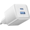 Vention 30W - charger with GaN technology, 1x USB-A, 1x USB-C (white)