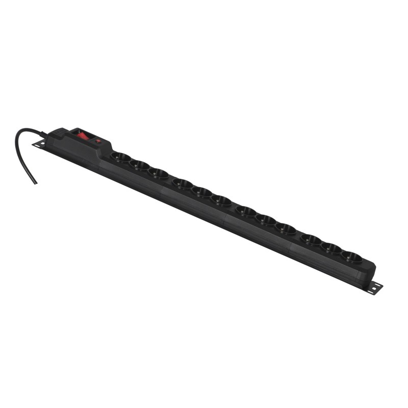 Activejet COMBO 12 socket power strip 3m black Activejet COMBO 12 socket power strip 3m black